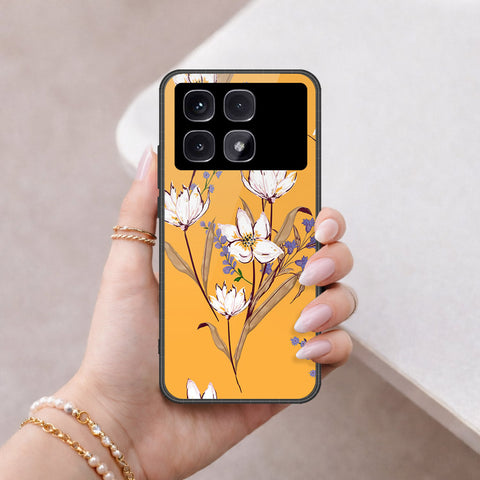 Xiaomi Redmi K70 Ultra Cover - Floral Series - HQ Ultra Shine Premium Infinity Glass Soft Silicon Borders Case