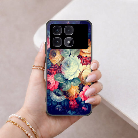 Xiaomi Redmi K70 Ultra Cover - Floral Series 2 - HQ Ultra Shine Premium Infinity Glass Soft Silicon Borders Case