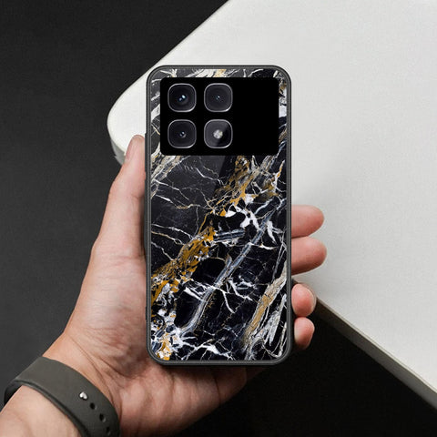 Xiaomi Redmi K70 Ultra Cover - Black Marble Series - HQ Ultra Shine Premium Infinity Glass Soft Silicon Borders Case