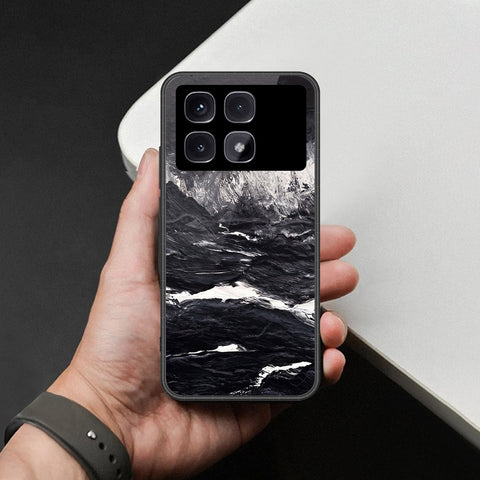 Xiaomi Redmi K70 Ultra Cover - Black Marble Series - HQ Ultra Shine Premium Infinity Glass Soft Silicon Borders Case