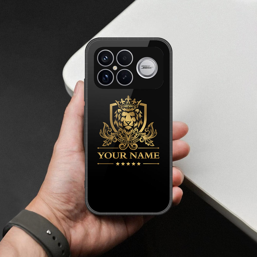 Xiaomi Redmi K90 Pro Max Cover - Gold Series - HQ Ultra Shine Premium Infinity Glass Soft Silicon Borders Case