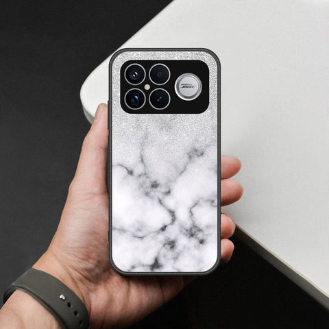 Xiaomi Redmi K90 Pro Max Cover - White Marble Series - HQ Ultra Shine Premium Infinity Glass Soft Silicon Borders Case