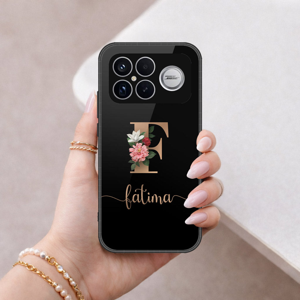 Xiaomi Redmi K90 Pro Max Cover - Personalized Alphabet Series - HQ Ultra Shine Premium Infinity Glass Soft Silicon Borders Case