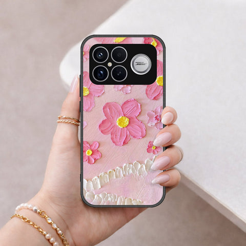Xiaomi Redmi K90 Pro Max Cover - Floral Series - Design 2 - Pink - HQ Ultra Shine Premium Infinity Glass Soft Silicon Borders Case