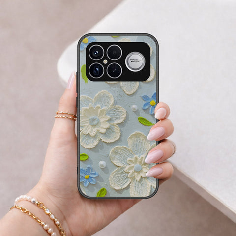 Xiaomi Redmi K90 Pro Max Cover - Floral Series - Design 3 - Sky Blue - HQ Ultra Shine Premium Infinity Glass Soft Silicon Borders Case