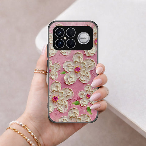Xiaomi Redmi K90 Pro Max Cover - Floral Series - Design 5 - Pink & White - HQ Ultra Shine Premium Infinity Glass Soft Silicon Borders Case