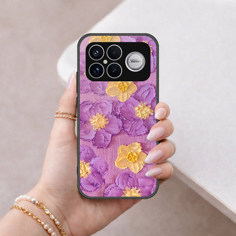 Xiaomi Poco F8 Ultra Cover - Floral Series - Design 8 - Purple & Yellow - HQ Ultra Shine Premium Infinity Glass Soft Silicon Borders Case