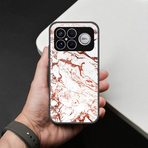 Xiaomi Poco F8 Ultra Cover - White Marble Series 2 - HQ Ultra Shine Premium Infinity Glass Soft Silicon Borders Case