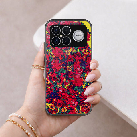 Xiaomi Poco F8 Ultra Cover - Floral Series - HQ Ultra Shine Premium Infinity Glass Soft Silicon Borders Case