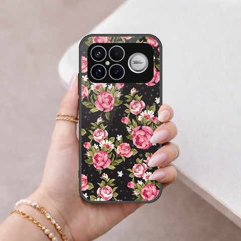 Xiaomi Poco F8 Ultra Cover - Floral Series - HQ Ultra Shine Premium Infinity Glass Soft Silicon Borders Case