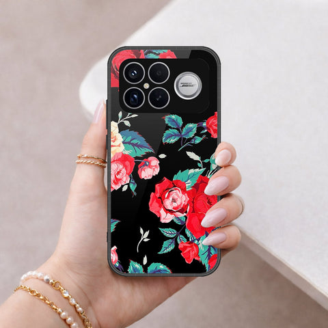 Xiaomi Poco F8 Ultra Cover - Floral Series - HQ Ultra Shine Premium Infinity Glass Soft Silicon Borders Case