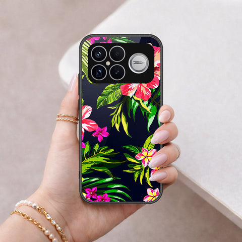 Xiaomi Poco F8 Ultra Cover - Floral Series - HQ Ultra Shine Premium Infinity Glass Soft Silicon Borders Case