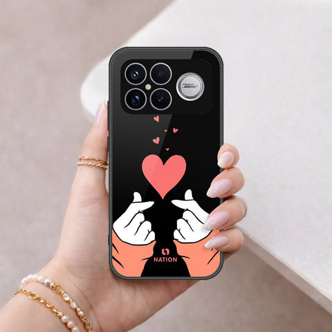 Xiaomi Redmi K90 Pro Max Cover - Onation Heart Series - HQ Ultra Shine Premium Infinity Glass Soft Silicon Borders Case