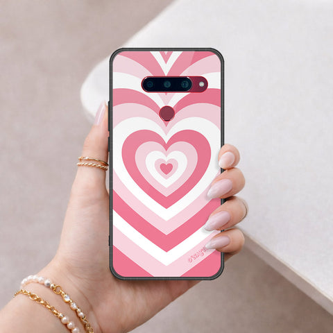 LG V40 Thinq Cover - O'Nation Heartbeat Series - HQ Ultra Shine Premium Infinity Glass Soft Silicon Borders Case