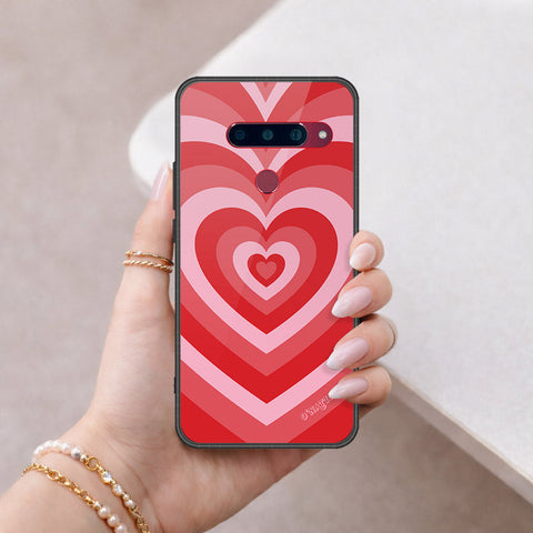 LG V40 Thinq Cover - O'Nation Heartbeat Series - HQ Ultra Shine Premium Infinity Glass Soft Silicon Borders Case