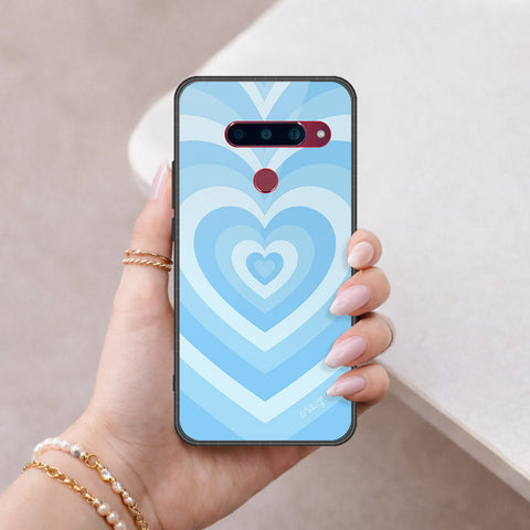 LG V40 Thinq Cover - O'Nation Heartbeat Series - HQ Ultra Shine Premium Infinity Glass Soft Silicon Borders Case