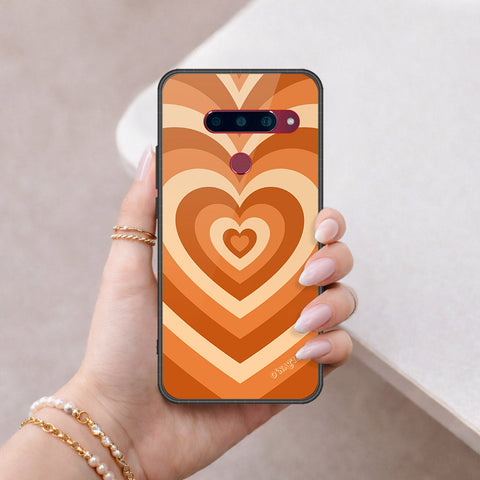 LG V40 Thinq Cover - O'Nation Heartbeat Series - HQ Ultra Shine Premium Infinity Glass Soft Silicon Borders Case