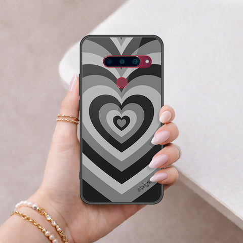 LG V40 Thinq Cover - O'Nation Heartbeat Series - HQ Ultra Shine Premium Infinity Glass Soft Silicon Borders Case