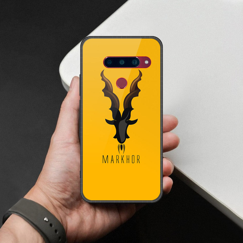 LG V40 Thinq Cover - Markhor Series - HQ Ultra Shine Premium Infinity Glass Soft Silicon Borders Case