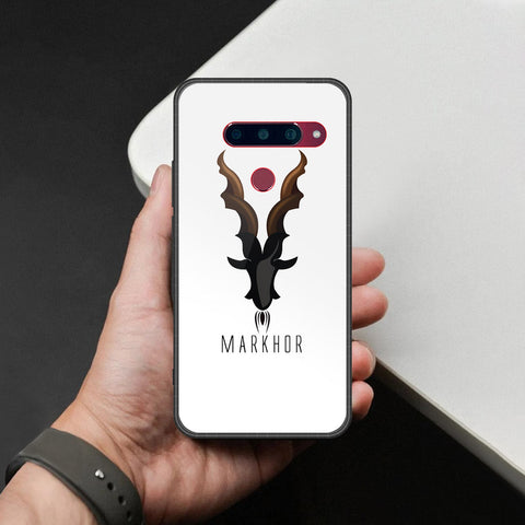 LG V40 Thinq Cover - Markhor Series - HQ Ultra Shine Premium Infinity Glass Soft Silicon Borders Case