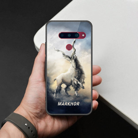 LG V40 Thinq Cover - Markhor Series - HQ Ultra Shine Premium Infinity Glass Soft Silicon Borders Case