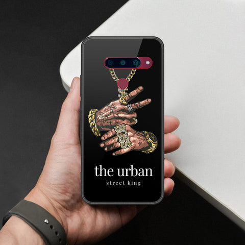 LG V40 Thinq Cover - Stellar Series - HQ Ultra Shine Premium Infinity Glass Soft Silicon Borders Case