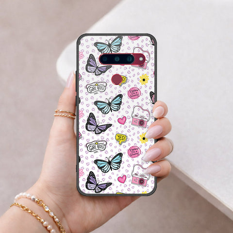 LG V40 Thinq Cover - Vanilla Dream Series - HQ Ultra Shine Premium Infinity Glass Soft Silicon Borders Case