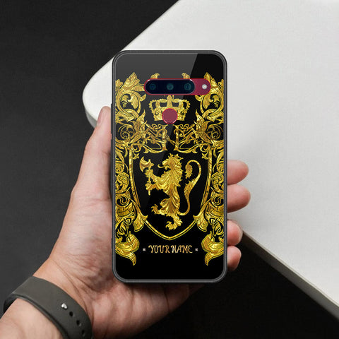 LG V40 Thinq Cover - Gold Series - HQ Ultra Shine Premium Infinity Glass Soft Silicon Borders Case