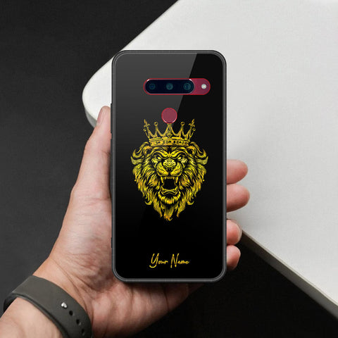 LG V40 Thinq Cover - Gold Series - HQ Ultra Shine Premium Infinity Glass Soft Silicon Borders Case