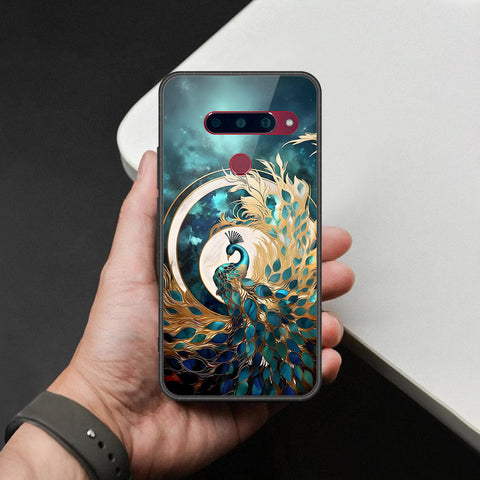 LG V40 Thinq Cover - Brave Series - HQ Ultra Shine Premium Infinity Glass Soft Silicon Borders Case