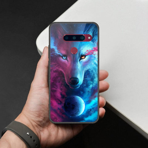 LG V40 Thinq Cover - Brave Series - HQ Ultra Shine Premium Infinity Glass Soft Silicon Borders Case