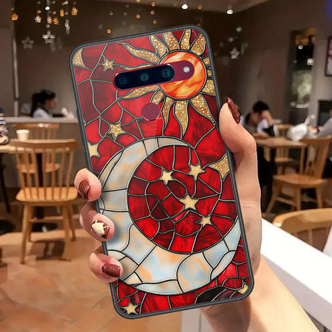 LG V40 Thinq Cover - Celestial Starry Universe Series - HQ Ultra Shine Premium Infinity Glass Soft Silicon Borders Case