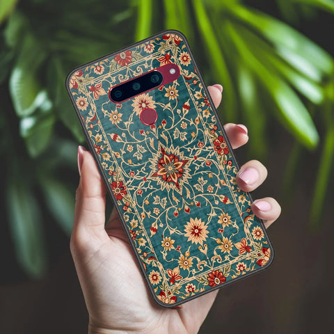 LG V40 Thinq Cover - ONation Persian Rugs Series 2 - HQ Ultra Shine Premium Infinity Glass Soft Silicon Borders Case