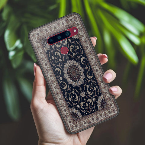 LG V40 Thinq Cover - ONation Persian Rugs Series 2 - HQ Ultra Shine Premium Infinity Glass Soft Silicon Borders Case