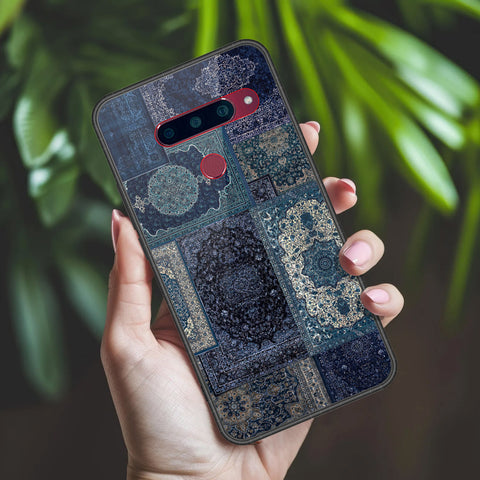 LG V40 Thinq Cover - ONation Persian Rugs Series 2 - HQ Ultra Shine Premium Infinity Glass Soft Silicon Borders Case