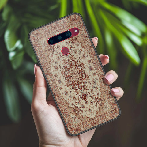 LG V40 Thinq Cover - ONation Persian Rugs Series 2 - HQ Ultra Shine Premium Infinity Glass Soft Silicon Borders Case