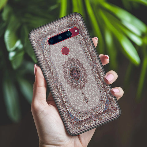 LG V40 Thinq Cover - ONation Persian Rugs Series 2 - HQ Ultra Shine Premium Infinity Glass Soft Silicon Borders Case