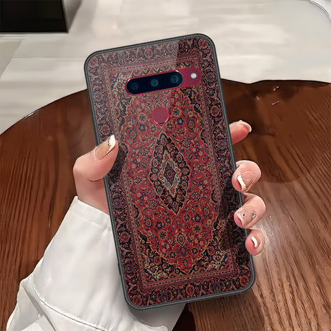 LG V40 Thinq Cover - ONation Persian Rugs Series - HQ Ultra Shine Premium Infinity Glass Soft Silicon Borders Case