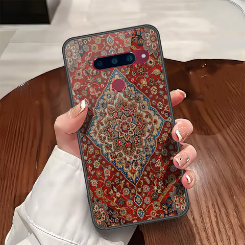 LG V40 Thinq Cover - ONation Persian Rugs Series - HQ Ultra Shine Premium Infinity Glass Soft Silicon Borders Case