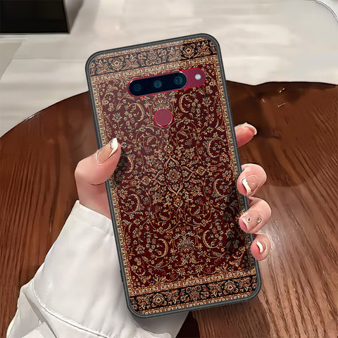 LG V40 Thinq Cover - ONation Persian Rugs Series - HQ Ultra Shine Premium Infinity Glass Soft Silicon Borders Case