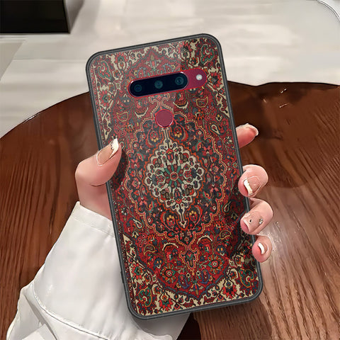 LG V40 Thinq Cover - ONation Persian Rugs Series - HQ Ultra Shine Premium Infinity Glass Soft Silicon Borders Case
