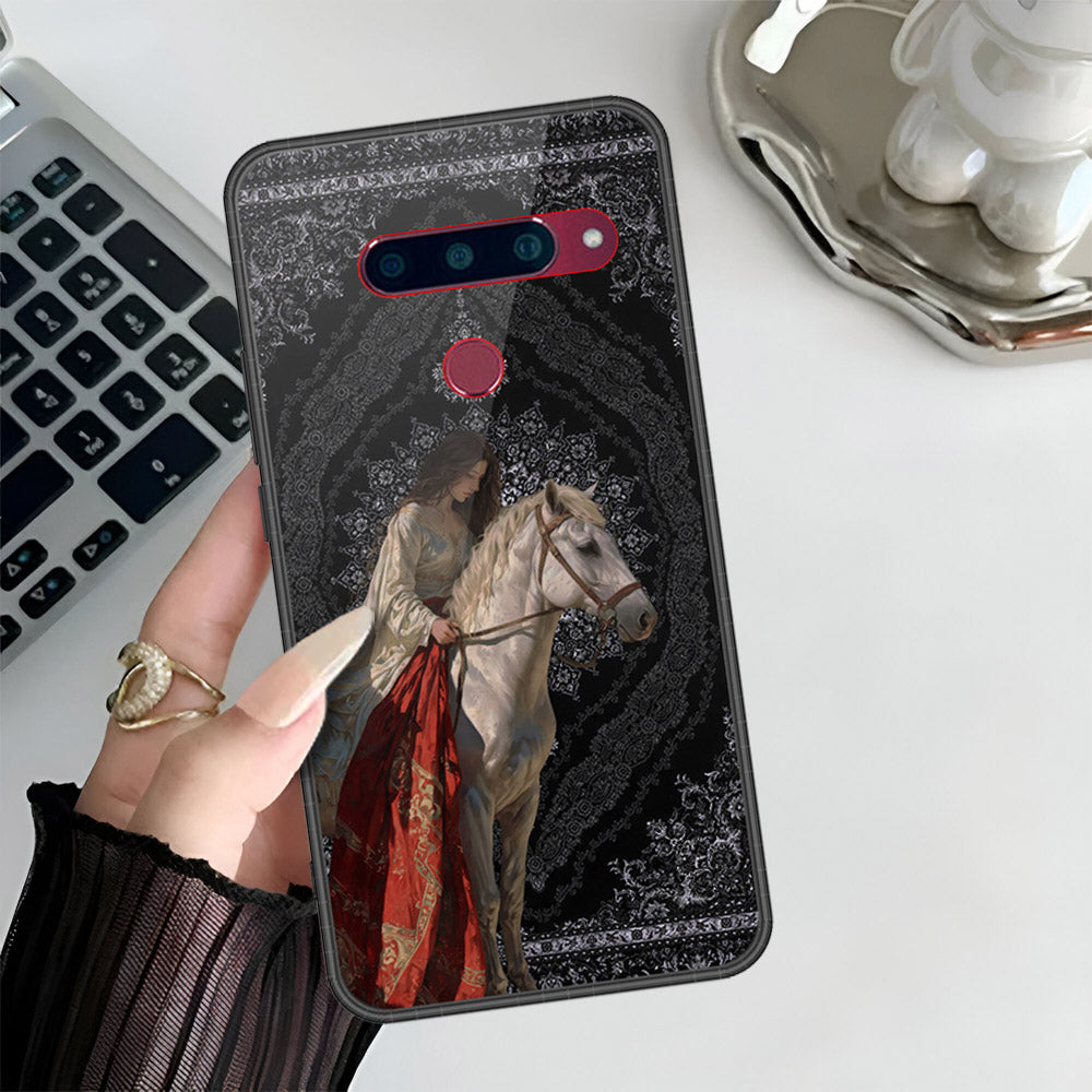 LG V40 Thinq Cover - ONation Persian Rugs Series 3 - HQ Ultra Shine Premium Infinity Glass Soft Silicon Borders Case