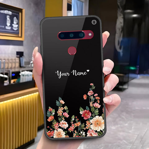 LG V40 Thinq Cover - ONation Your Name Series - HQ Ultra Shine Premium Infinity Glass Soft Silicon Borders Case