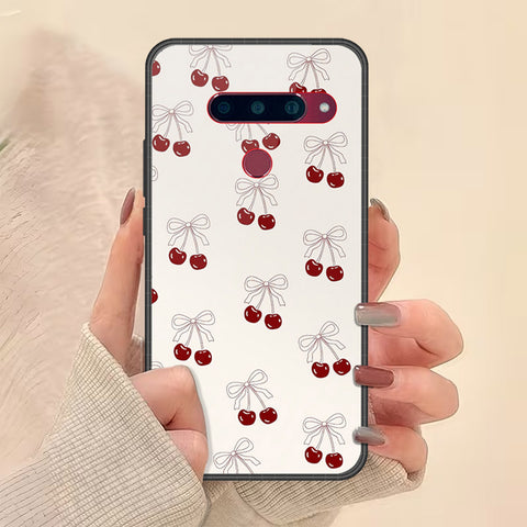 LG V40 Thinq Cover - Onation Bow Series - HQ Ultra Shine Premium Infinity Glass Soft Silicon Borders Case