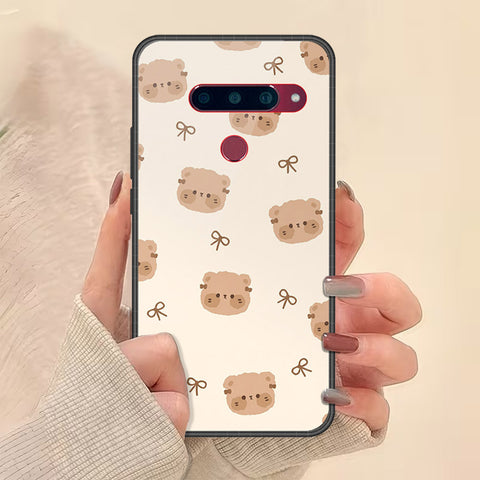 LG V40 Thinq Cover - Onation Bow Series - HQ Ultra Shine Premium Infinity Glass Soft Silicon Borders Case
