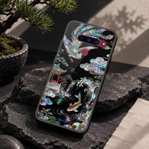 LG V40 Thinq Cover - Pearl Dynasty Series - HQ Ultra Shine Premium Infinity Glass Soft Silicon Borders Case