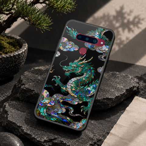 LG V40 Thinq Cover - Pearl Dynasty Series - HQ Ultra Shine Premium Infinity Glass Soft Silicon Borders Case