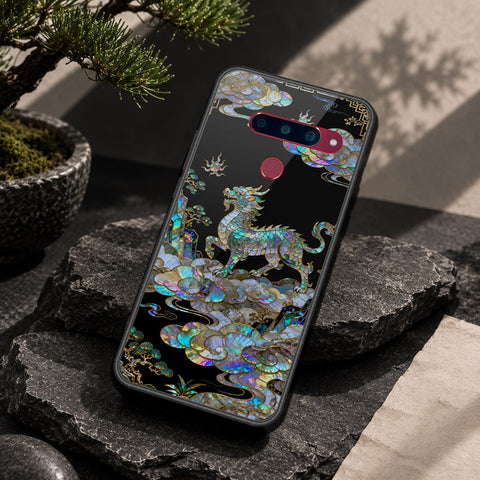 LG V40 Thinq Cover - Pearl Dynasty Series - HQ Ultra Shine Premium Infinity Glass Soft Silicon Borders Case