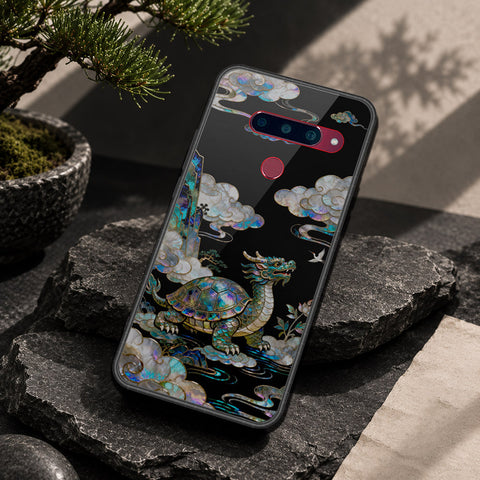 LG V40 Thinq Cover - Pearl Dynasty Series - HQ Ultra Shine Premium Infinity Glass Soft Silicon Borders Case