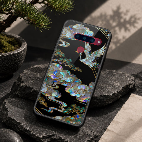 LG V40 Thinq Cover - Pearl Dynasty Series - HQ Ultra Shine Premium Infinity Glass Soft Silicon Borders Case